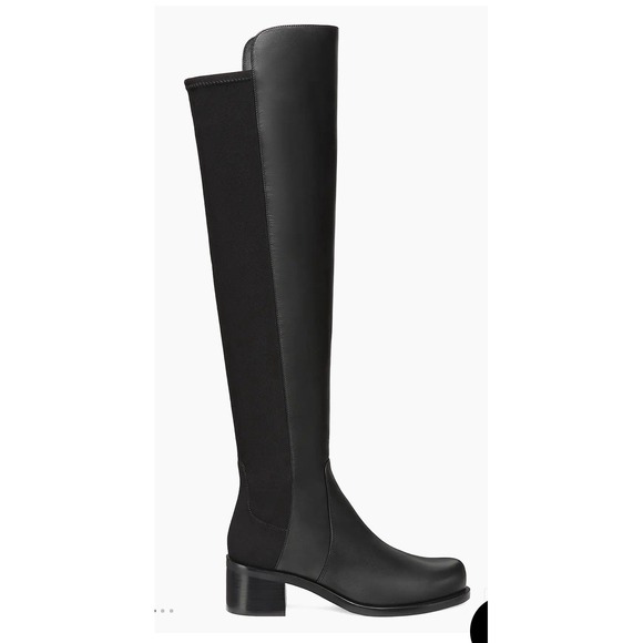 Stuart Weitzman Black Leather 5050 Over The Knee OTK Riding Boot, Size 7 - Picture 1 of 12